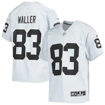 youth nike darren waller silver las vegas raiders inverted 